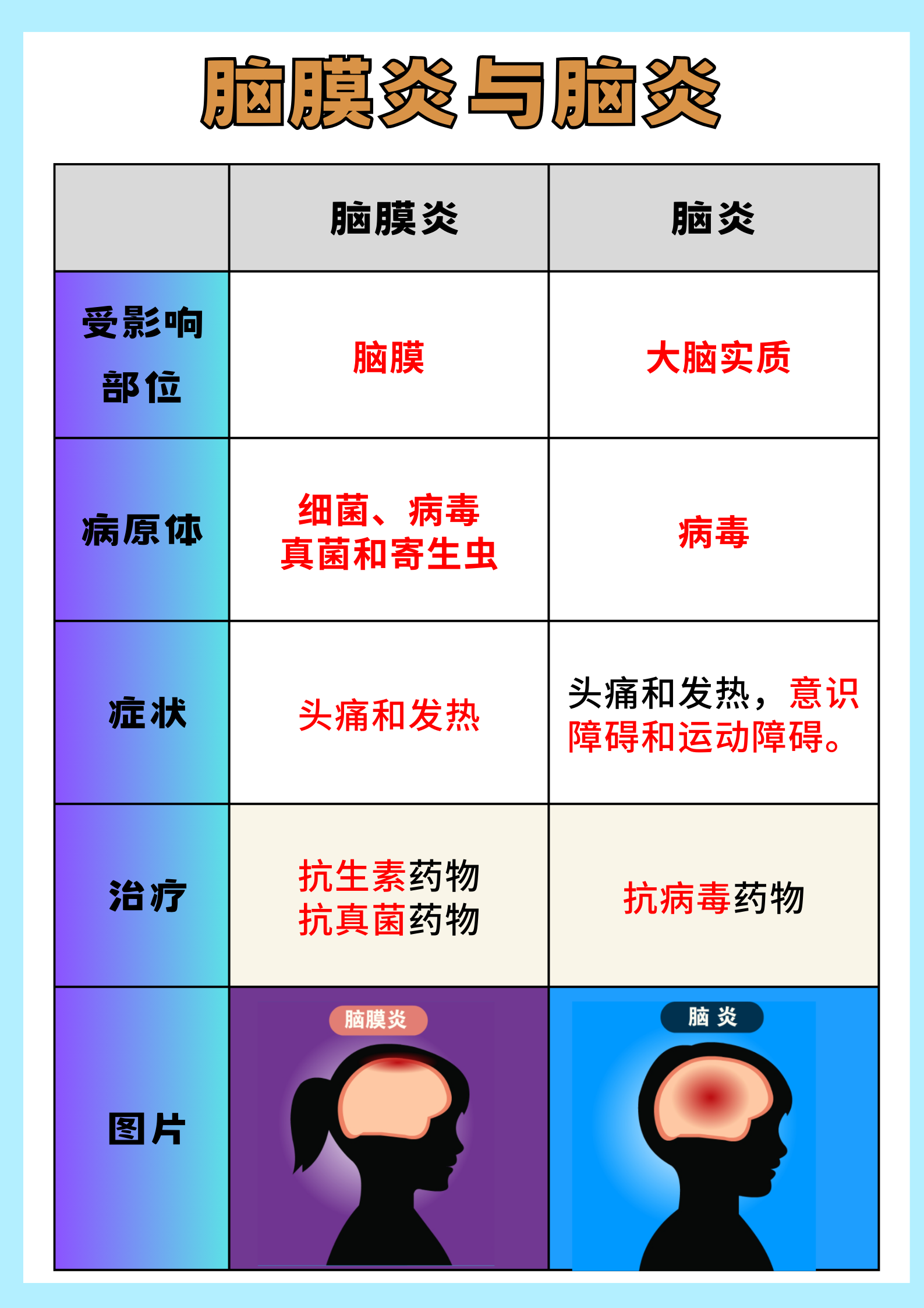 脑膜炎与脑炎有什么区别